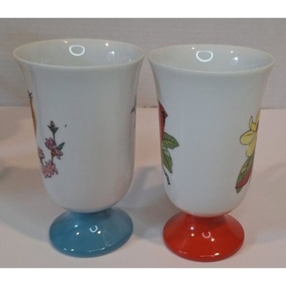 Fred Roberts Song Bird Footed Cup Vtg Japan Irish Coffee Hot Chocolate Mug - Picture 3 of 16